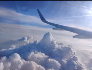 Beautiful clouds on my first flight experience 